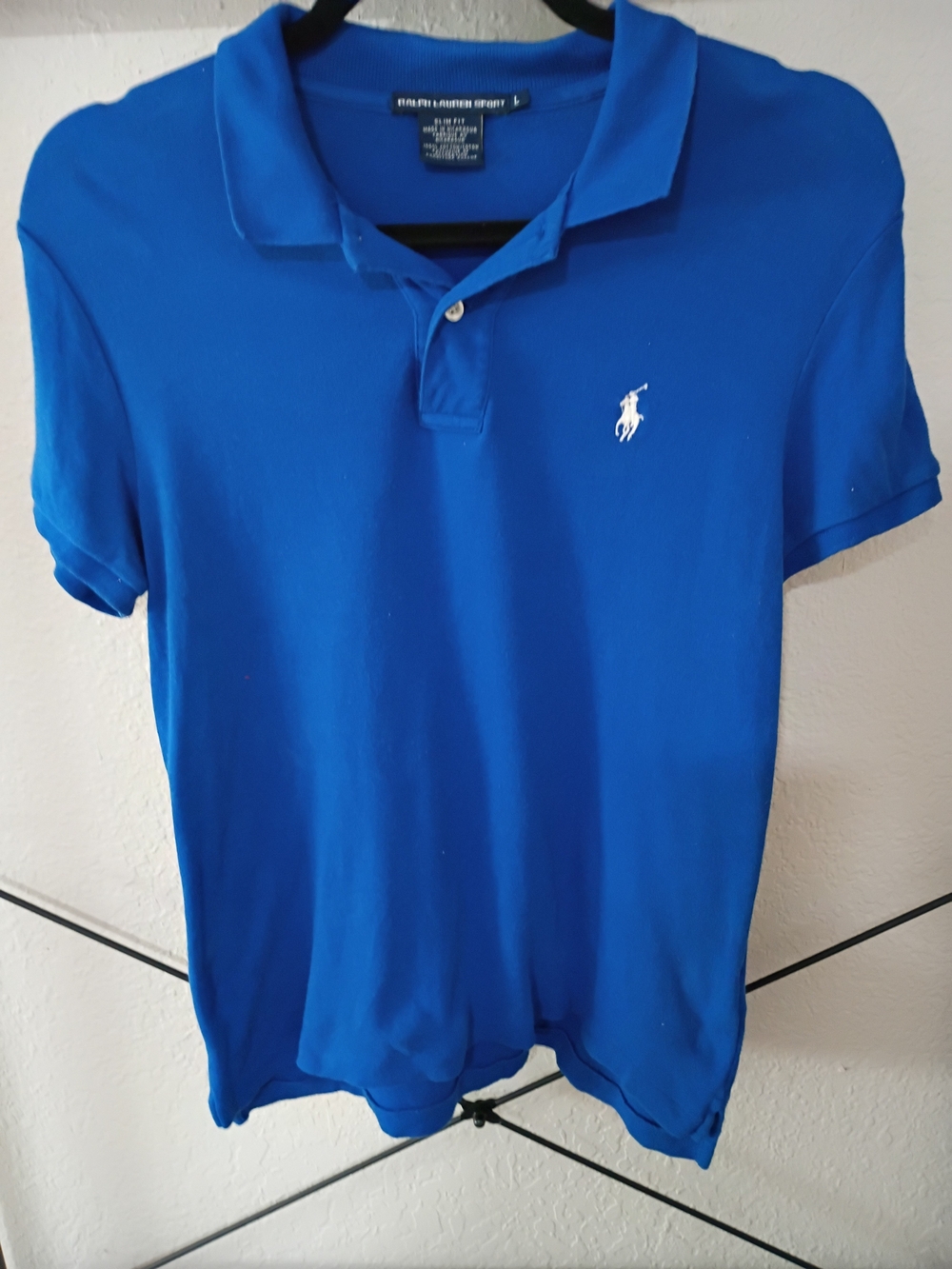 Ralph Lauren Men’s Sport Slim Fit Classic Polo Shirt - Blue Size L